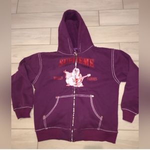 Supreme True Religion Purple Zip Up Medium